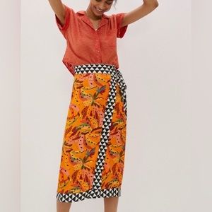 FarmRio X anthropologie tropical beach skirt